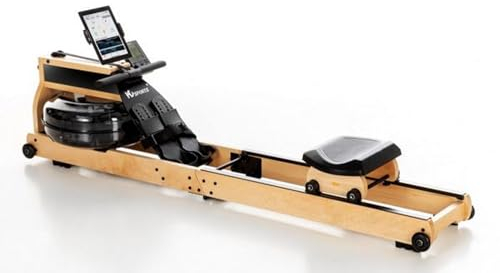 HC Sports Wasser Rudergerät Rudermaschine Smart Massivholz Heimtraining App Klappbar Buche Wasserrudergerät