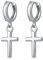 jiamiaoi Kreuz Ohrringe Silber 925 Creolen mit Kreuz Silber Ohrringe Ohrhänger Herren Damen