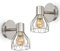 Kimjo Wandleuchte Innen Vintage Wandstrahler Verstellbare - Wandlampe Industrial Retro Lampe Wandspot Nickel - Wandleuchten Wohnzimmer Schlafzimmer Ohne Leuchtmittel 2 Stücke