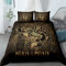 XPINGO Teenager Bettwäsche Wikinger 200x200 cm 3teilig Jungen und Mädchen Mikrofaser Weiche Winter Warm Bettbezüge mit Reißverschluss 3D Wikinger Bettbezug mit 2 Kissenbezüge 80x80 cm