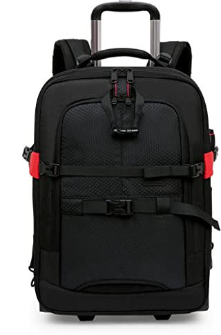 Trolley Camera Bag Waterproof Professional DSLR Camera Suitcase Bag Video Photo Digital Backpack (As Shown L)