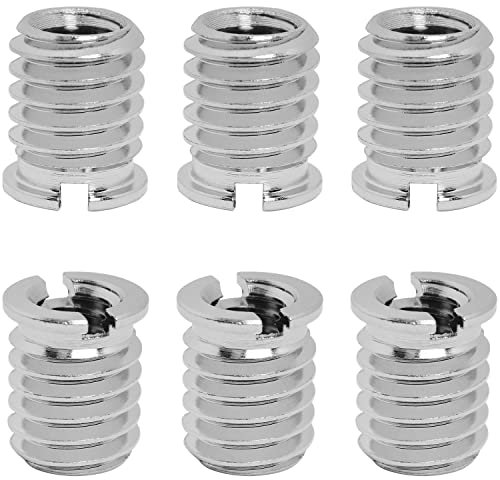 Adaptador de tornillo roscado LUORNG 6 piezas 1/4-20 hembra a 3/8-16 macho adaptador de tornillo de fácil montaje para trípode DSLR monopié, adaptador de rosca de trípode de 1/4 a 3/8