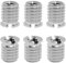 Adaptador de tornillo roscado LUORNG 6 piezas 1/4-20 hembra a 3/8-16 macho adaptador de tornillo de fácil montaje para trípode DSLR monopié, adaptador de rosca de trípode de 1/4 a 3/8