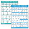 2er-Pack – Yoga Block Posen + Stretching Übungsposter Set – Yoga Positionen mit Blöcken Diagramm – Set mit zwei Fitnessdiagrammen (18 x 24, laminiert)