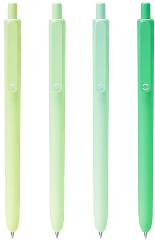 HeTaoCat 0.5mm Fine Point Retractable Gel Ink Pens (Green)