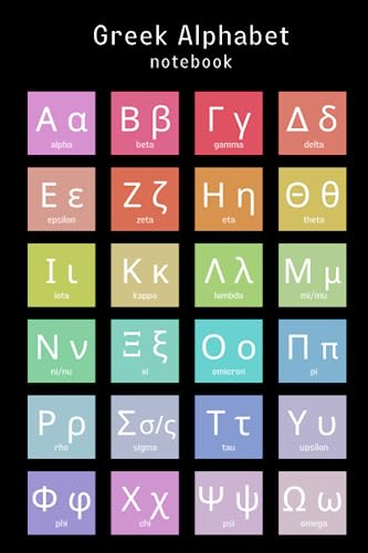 Greek Alphabet Notebook: Quaderno con le Lettere dell’Alfabeto Greco