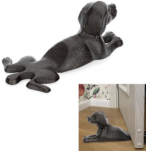 Sumnacon Cast Iron Door Stop - Heavy Duty Rustic Door Stopper Avoid Drilling Hole, Vintage Metal Door Wedge on Floor Surface for Home Office Commercial Industrial Dachshund