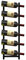 COSTWAY Portabottiglie Vino da Parete,Cantinetta Vino da Parete per 6/9 / 12 Bottiglie,Porta Bottiglie di Vino da Parete in Metallo per Cucina,Sala da Pranzo,Cantina,Bar (22 x 13,5 x 73 cm),Black