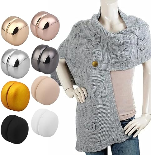 8 Paires Clip Magnétique pour Hijab,Broches Magnétiques pour Hijab,Broche Aimantée Femme,Aimant Magnétique pour Hijab,pour Foulards Musulmans Sha Hijab Cardigan