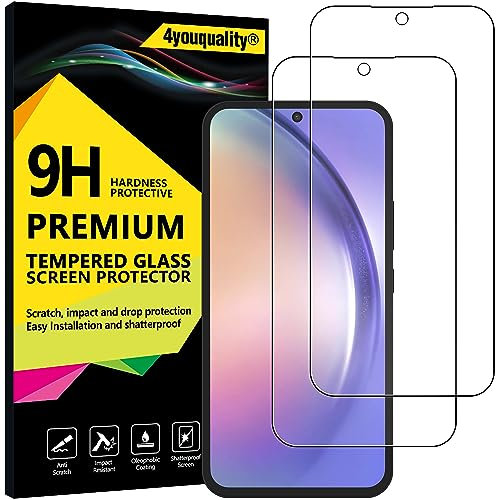 4youquality Screen Protector for Samsung Galaxy A54 5G & Galaxy S23 FE, Tempered Glass Film, 2-Pack, [LifetimeSupport][Impact-Resistant][Anti-Scratch]