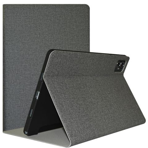 AKNICI Funda para TECLAST M50 Pro/TECLAST M50/TECLAST M50HD Tablet 10.1 Pulgadas Android 13, PU Ultra Delgada Cubierta Trasera de TPU Cover Carcasa con Auto-Sueño/Estela Soporte Función, Gris