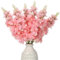 Briful 6er-Set Künstliche Rittersporn Delphinium Rosa Kunstblumen Wie Echt Dekoblumen Frühlingsblumen Kunstzweige für Home Frühling Dekoration