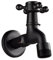 Grifo Negro Extendido De 1/2 Pulgada/3/4 Pulgada Y Piscina De Trapeador Para Lavadora Boquilla Única De Agua Fría De Apertura Rápida Totalmente De Cobre 3/4 Pulgada De Largo