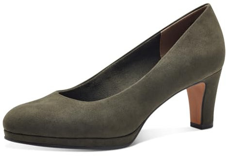 MARCO TOZZI Damen Pumps mit Trichterabsatz Vegan, Grün (Khaki), 41 EU