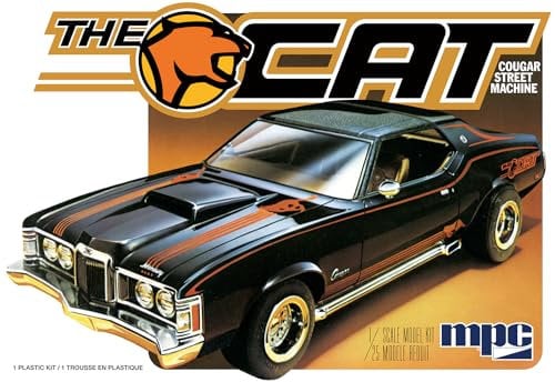 MPC 1973 Mercury Cougar The Cat Modellbausatz im Maßstab 1:25, Nicht bemalt
