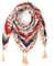 Nuofengkudu Schals Damen Umschlagtuch Retro Floral Ethno Drucken Große Platz Nacken Wärmer Schal mit Quaste Schalcape Wraps 110 * 110CM X-Farbe 46