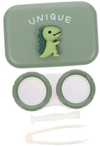 PartyKindom Cute Case Box Green Safe Material Compact Size for Daily and Travel Use Holder