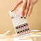 30 PCS Black French Tip Press on Nails Glossy Pink False Nails Medium Fake Nails Full Cover Stick on Nails for Women and Girls Daily Wear