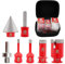 FOCSTOL Diamond Core Drill Bit Set - 7pcs (6/8/20/35mm+10mm Finger Milling Bit+35mm Beveling Chamfer Bit+HEX) Diamond Hole Saw Kit for Porcelain Ceramic Tile Marble Granite