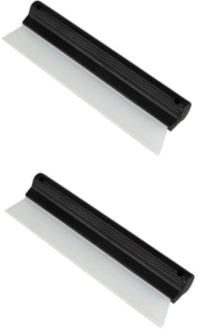 PAMINGONO 2 Pezzi Tergivetro in Silicone Per Auto Tergivetro Per La Pulizia Dei Vetri Per Carrozzeria Auto Robusto Impugnatura Comoda Nero