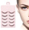 SIRLOMU 10 paires Faux cils naturels, Maquillage naturel, Faux cils doux et bouclés