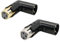 Feriany Lot de 2 adaptateurs audio XLR coudés 3 broches mâle vers XLR à angle droit (adaptateur XLR 90 degrés)