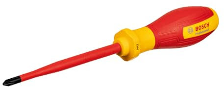 Bosch Professional VDE-Schraubendreher PH2x125 (zertifiziert bis 1.000 V, isoliert mit thermoplastischem Elastomer (TPE))