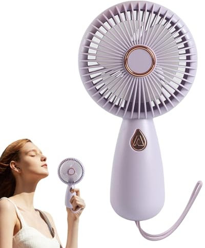 ventilador de mano, pequeño ventilador de mano | Abanico de mano personal | Ventilador portátil con luz colorida, pequeño ventilador de mano, ventilador personal recargable por USB para interiores y e