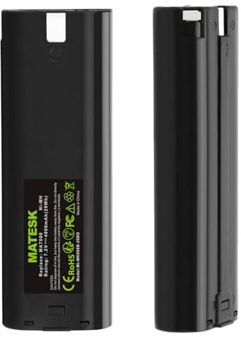 7.2V 4000mAh NI-MH Batterie pour Makita 7000 7033 7002 6012D 6018D 6019D 6019DW 6912D DA301D 3700D 4071D 6018D 6075D 6172D DA301DW DA302DWB 6172DW (2 pièces)