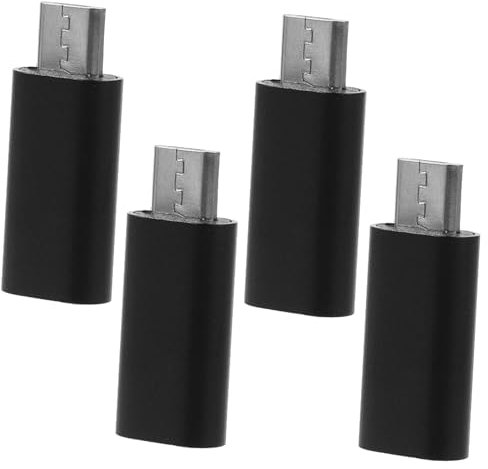 HOMSFOU Usb c to Micro Usb Adapter Kit 4 Pack Type-c to Micro Usb Converter Phone Accessory Extender for Power Bank Lightweight Compact
