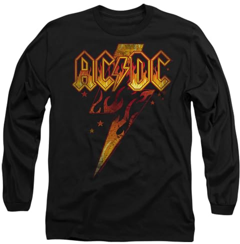 AC/DC ACDC Fire Bolt Mens Long Sleeve T Shirt