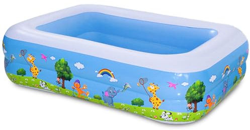 Piscina Hinchable Infantil,Piscinas Infantiles para Niños,Piscina Rectangular para Jardín,Piscina Inflable Niños para Fiesta de Verano en La Piscina Interior Exterior