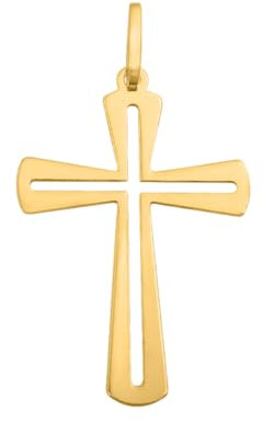 Rodium - Goldene Anhänger, 14 Karat (585) Goldenes, blattartiges Kreuz Kreuz für Frauen und Männer, Charms für Halskette oder Ketten Armband, Kettenanhänger für Goldschmuck