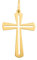 Rodium - Goldene Anhänger, 14 Karat (585) Goldenes, blattartiges Kreuz Kreuz für Frauen und Männer, Charms für Halskette oder Ketten Armband, Kettenanhänger für Goldschmuck