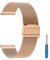 CiimWaa Correa 20mm, Correa de Reloj de Malla Metálica Liberacion Rapida, Acero Inoxidable Bracelet Reloj Inteligente Compatible con Samsung Galaxy/Garmin/Amazfit/Huawei [20mm Oro rosa]