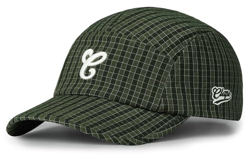 CLAPE Casquettes Baseball à 5 Panneaux Homme Femme Casquette à Carreaux | Réglable,Visière Courbée,Protection Solaire,Casquette Vintage pour Voyage,Urbain,Streetwear