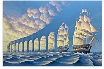 Rob Gonsalves Wandkunstdrucke, Gemälde, Poster, Kamera, Obscura und Welt der Illusionen, Leinwandposter, Heimdekoration, Wandkunst, hängendes Bild, Druck, Schlafzimmer, dekorative Gemälde, Raum
