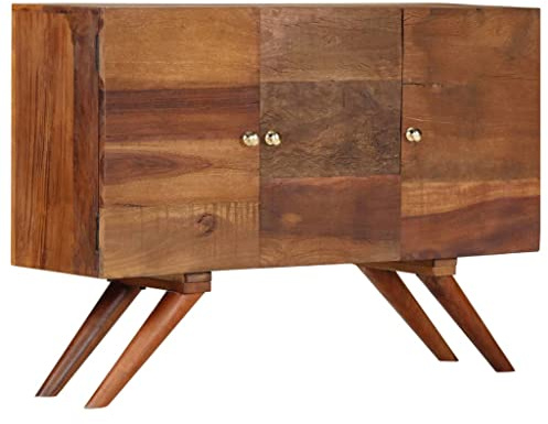 Frdhee Seitenbord, Sideboard Braun Altholz Massiv 110x30x75 cm Kommode Wohnzimmer Modern für Schlafzimmer und Wohnzimmer