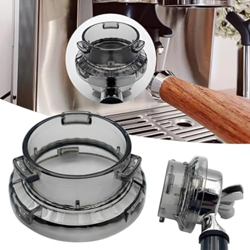 FUANA 54 mm Kaffeemaschinen-Dosiertrichter für Breville 8 Serie und Saga Siebträger, transparenter Espresso-Dosierring aus Kunststoff, kompatibel mit Modellen 870, 878, 880, 860, 840, 810