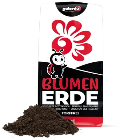 GALAMIO Blumenerde 40 L | torffrei, mit NPK-Dünger, ideal für Grün- und Blühpflanzen, Zimmer-, Balkon- und Gartenpflanzen