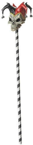 California Costumes Harlekin Narren-Stab für Erwachsene (102cm) schwarz-Weiss Einheitsgröße