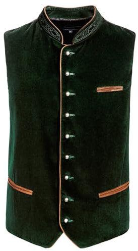 Stockerpoint Ricardo Herren Trachtenweste, Tanne, 52