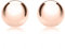 CARISSIMA Women's 18 ct Rose Gold 6 mm Ball Stud Earrings