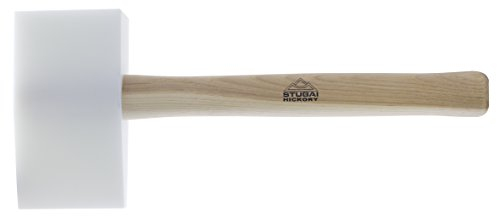 STUBAI KUNSTSTOFFHAMMER keilförmig 155 × 85 × 35 mm | Kopf aus splitterfreiem Kunststoff | Hickorystiel geschweift & ergonomisch | Profi-Spenglerhammer | Made in Austria | 278551