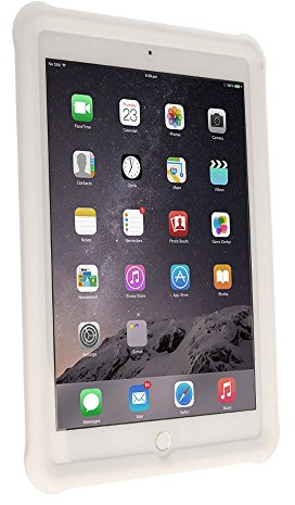 TECHGEAR Coque Bumper pour iPad Air 2 (iPad 6) Coque de Protection Caoutchouc Résistante aux Chocs avec Bords et Coins Renforcés + Film de Protection [Blanc] - Non Compatible iPad Air/Air 5