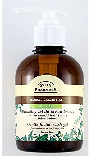 Green Pharmacy Sanftes Gesichtswaschgel Gesichtswaschgel für Mischhaut und fettige Haut Grüner Tee, 300 g