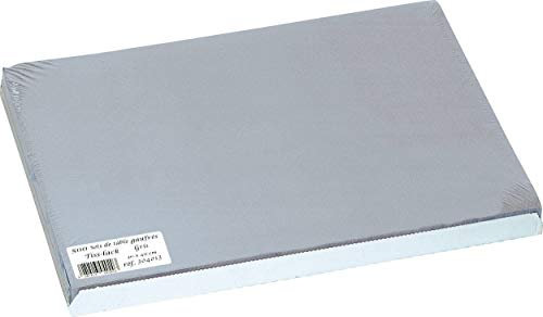 Pro Nappe - Réf. 304013I - Set de table jetable en papier gaufré et satiné - Format 30 x 40 cm - Couleur gris - Fabriqué en France - En barquette de 500 sets
