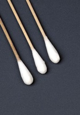 MEDIWOOD Wispy Wattestäbchen, 20cm lang,Ø 3 mm, Wattekopf Ø 10 mm (50 Stck.)