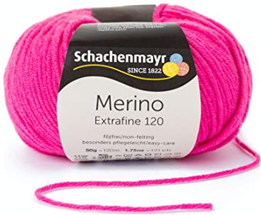 Schachenmayr Merino Extrafine 120 9807552-00137 rosa Handstrickgarn, Schurwolle