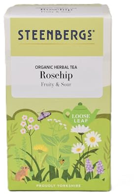 Steenbergs Organic Rosehip loose leaf herbal tea 80g